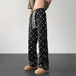 Men's Plaid Ripped Design Hollow Straight Pants offering a modern and comfortable fit. Stylish, breathable, and perfect — photo 4