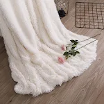 Cobertor de fotos bege para bebês. Fundo neutro e suave para fotos de recém-nascidos. Ideal para ensaios fotográficos em estúdio. — foto 6