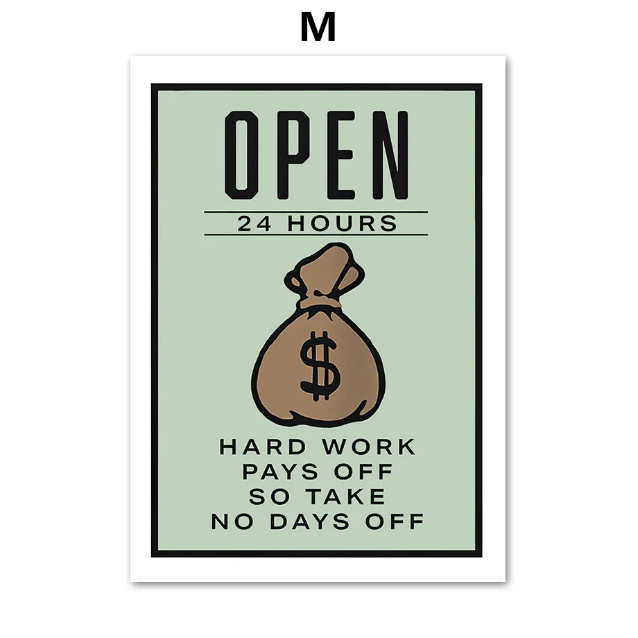 Title 8, Quadro su tela "Stock Market Money Monopoly" pe...