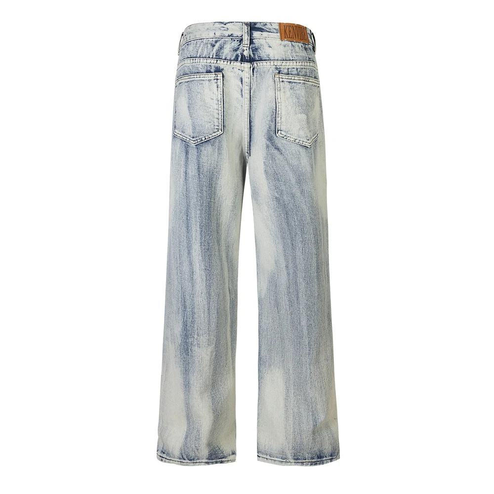 Gradient Denim Straight-leg Trousers for Men and Women. Comfortable and stylish straight-leg jeans with a unique gradien — photo 6