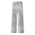 Gradient Denim Straight-leg Trousers for Men and Women. Comfortable and stylish straight-leg jeans with a unique gradien — photo 6