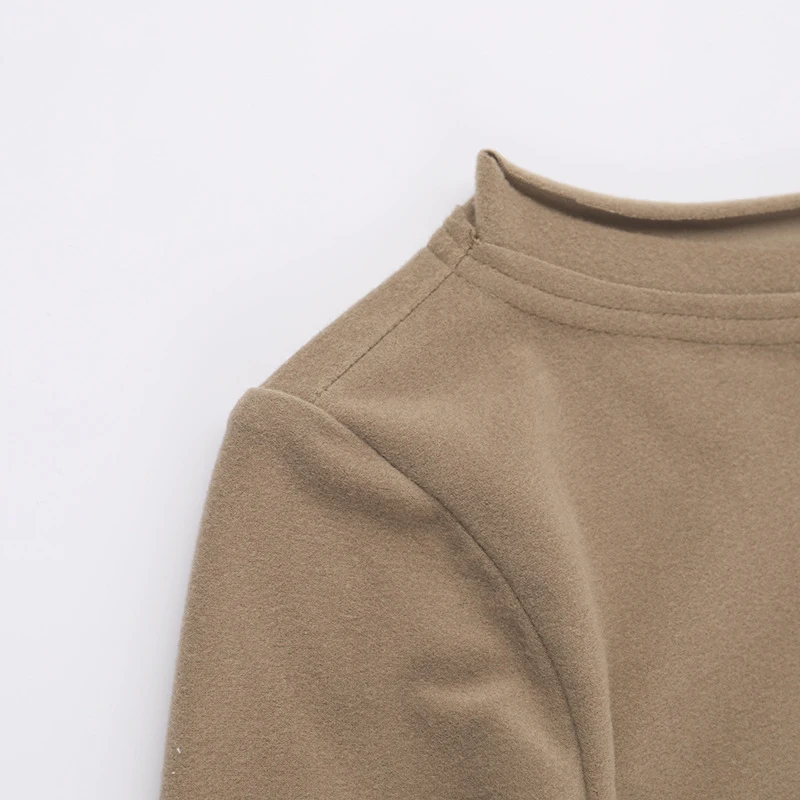 Title 20, Fashionable elegant slim basic woolen long slee...