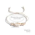 Pulseira Boêmia Tecida à Mão com Nó de Estrela-do-Mar e Concha, um acessório charmoso ideal para o verão e um visual praiano — foto 5