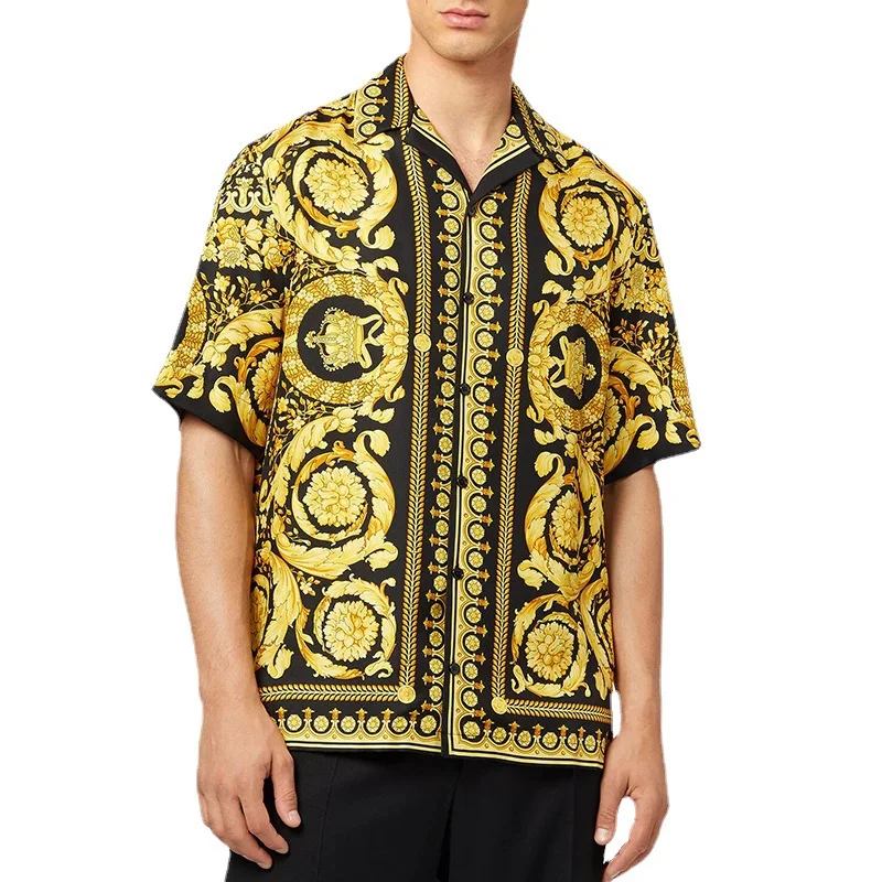 Camisa masculina slim fit manga longa estampada — Design moderno, ajuste perfeito e estilo marcante para um visual sofisticado e confortável. — foto 4
