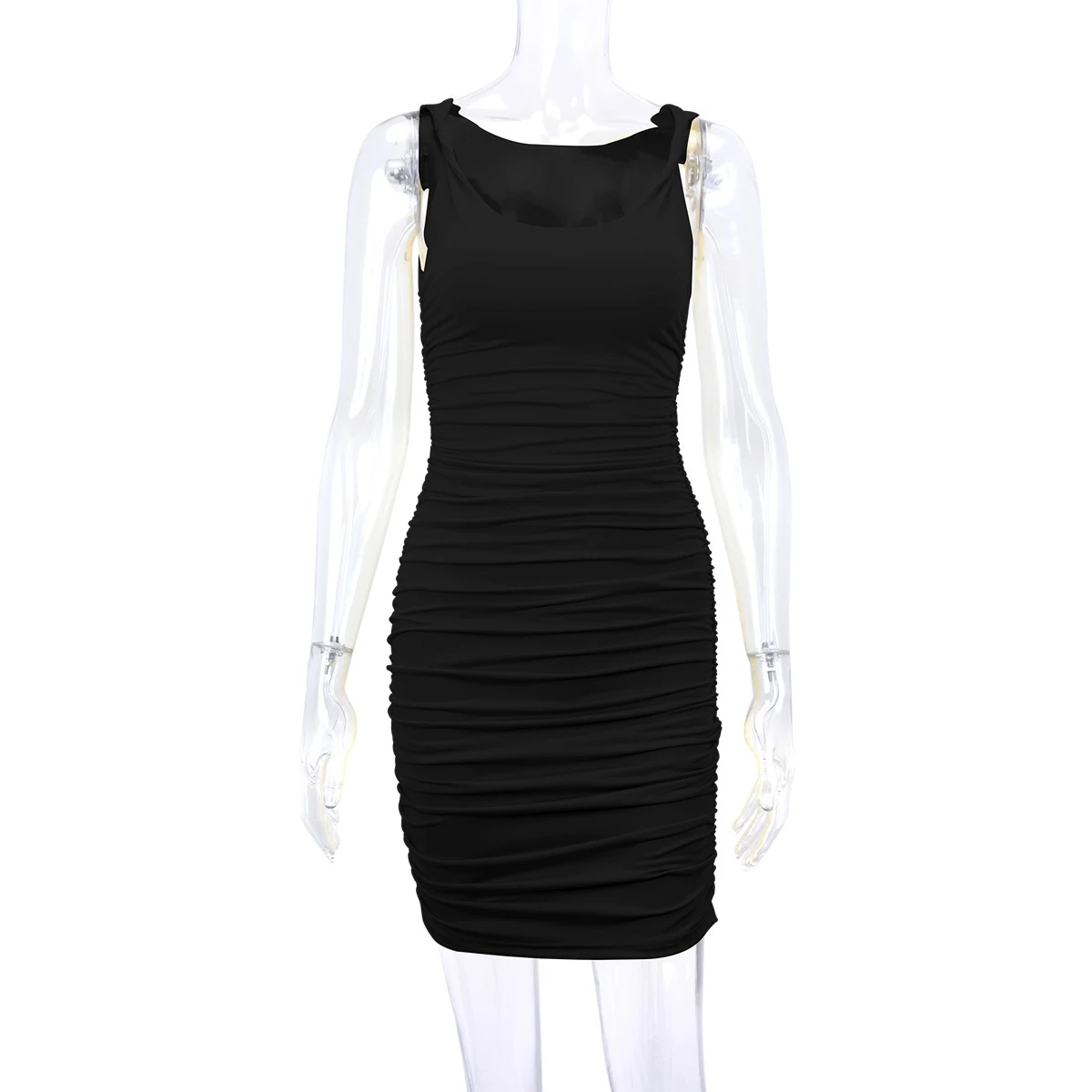 Vestido Sexy Sem Mangas com Babados e Cruzado no Quadril Perfeito para Festas ou Noites Especiais Elegância Conforto e Sensualidade — foto 21