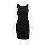 Vestido Sexy Sem Mangas com Babados e Cruzado no Quadril Perfeito para Festas ou Noites Especiais Elegância Conforto e Sensualidade — foto 21