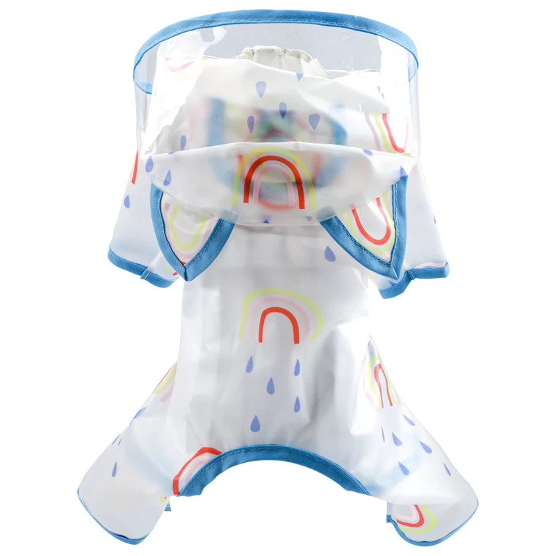 Title 2, Pet Transparent Waterproof Rainbow Poncho Keep ...