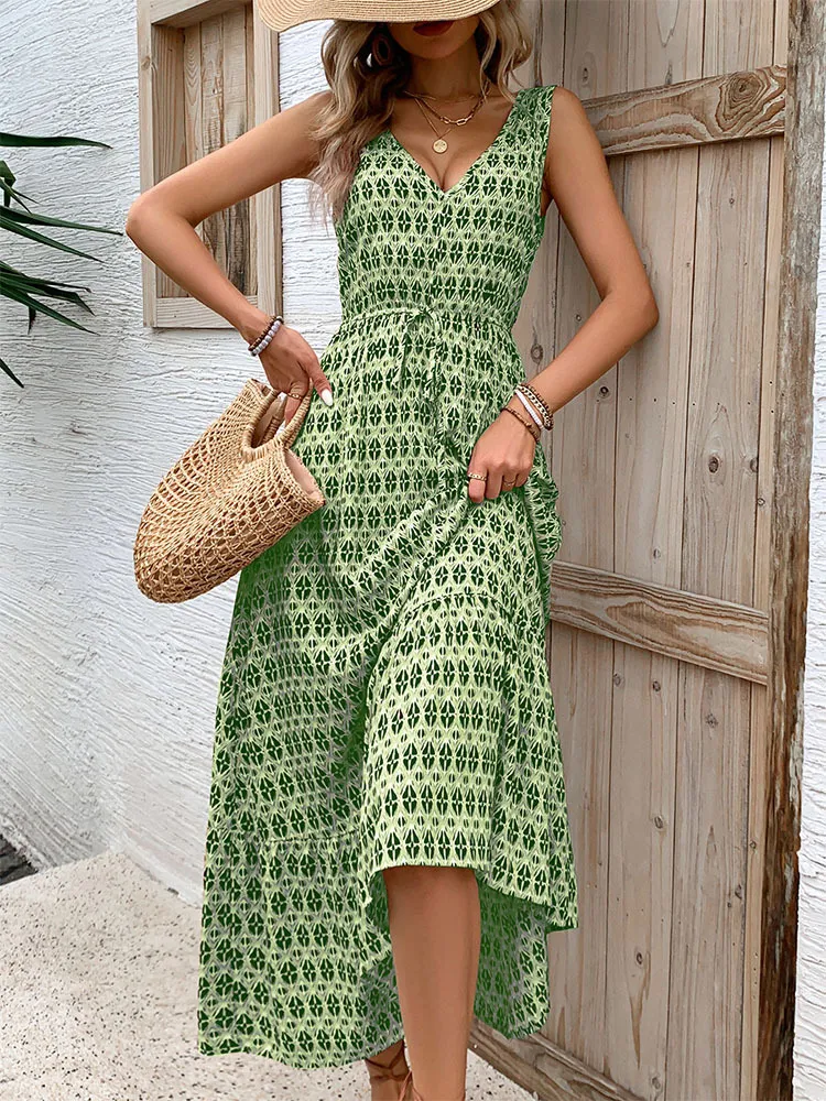 Title 14, Womens Rhombus Prints Sleeveless Dress, a styl...