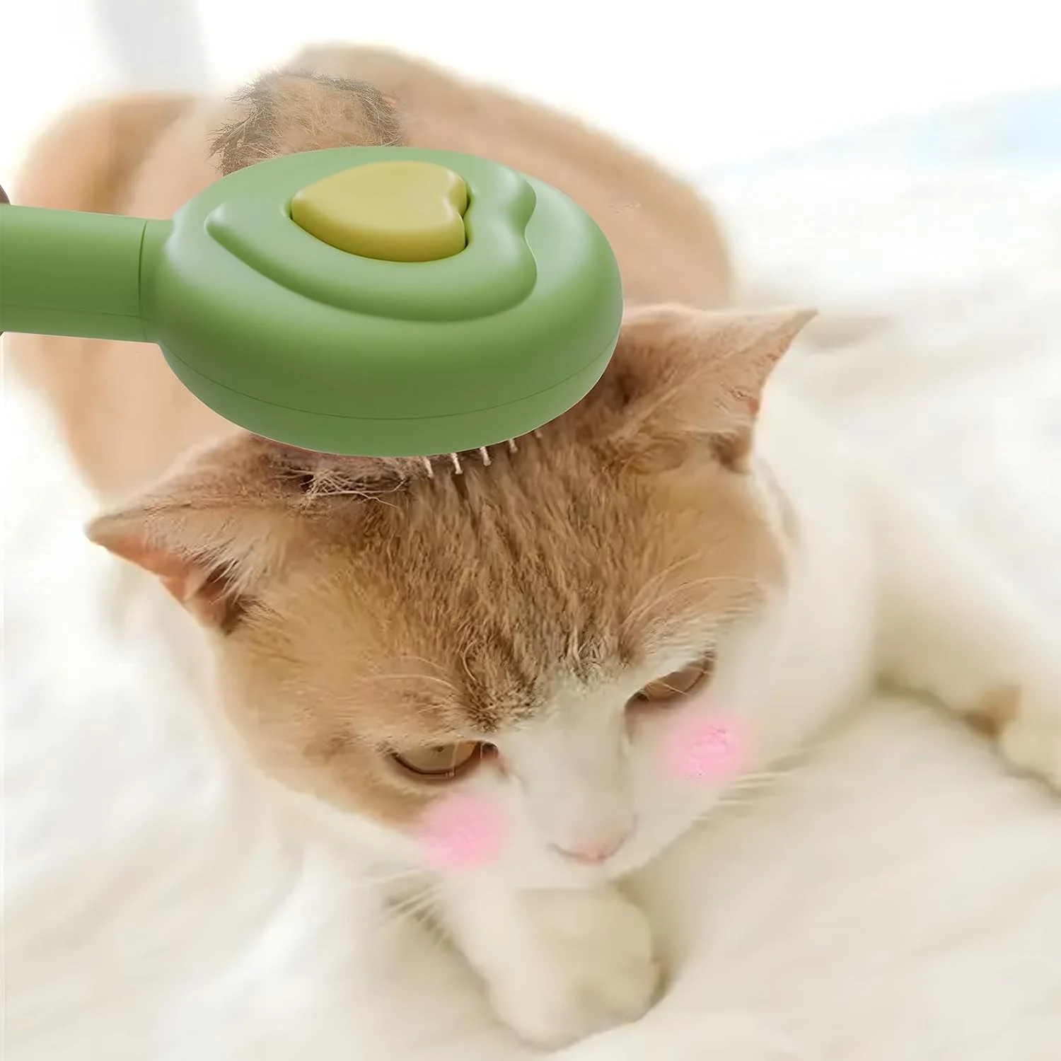 Pet Beauty Hair Removal Comb Cat Brush, One Click Release for Dogs and Cats, Easy Care, Removes Loose Hair, Grooming — photo 1