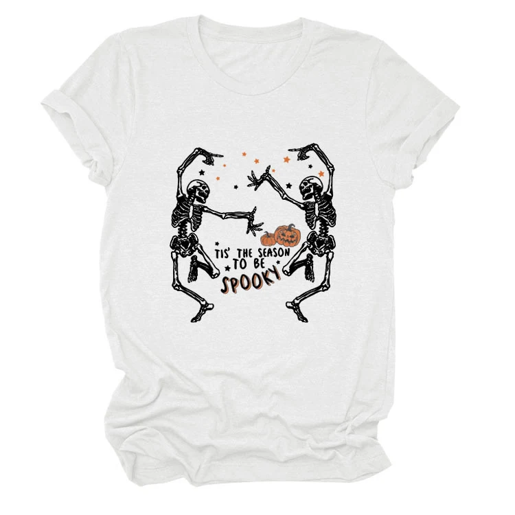 Dames T-shirt met korte mouwen en schedelprint — foto 5