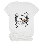 Dames T-shirt met korte mouwen en schedelprint — foto 5