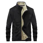 Lamb Plus Velvet Thickened Men's Cardigan Stand Collar Jacket. Stay warm and stylish this winter. Comfortable and perfec — photo 1