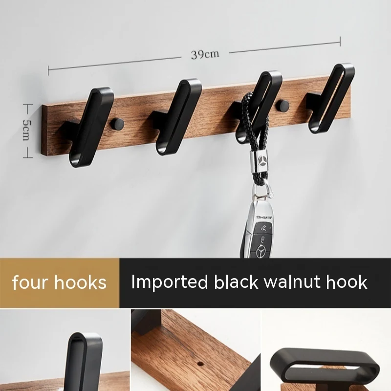 Light Luxury Solid Wood Clothes Hook Wall mounted Aluminum Alloy. Enhance your space with this stylish and durable cloth — photo 13