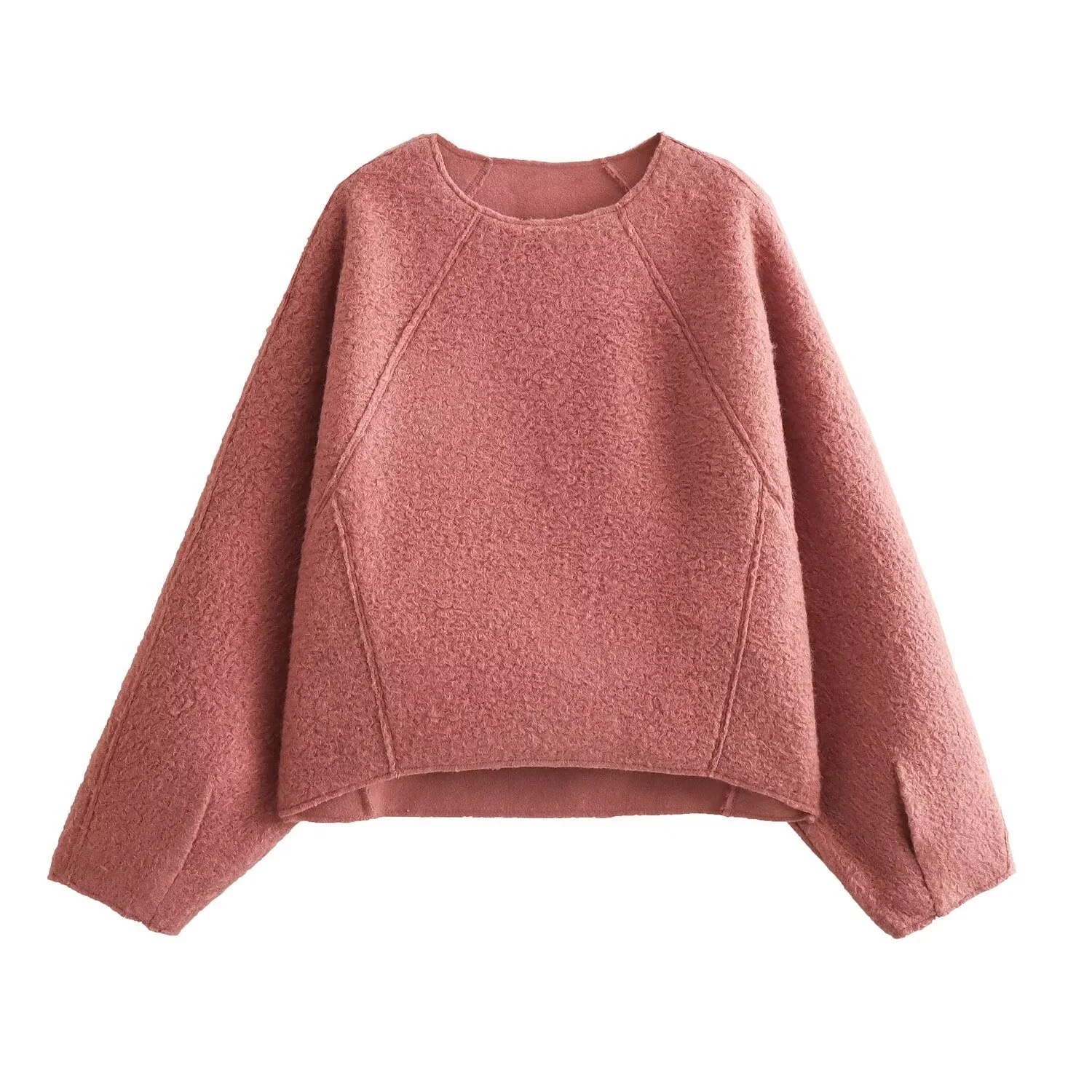 Damesmode casual leren trui met ronde hals en kraaltjes — foto 3