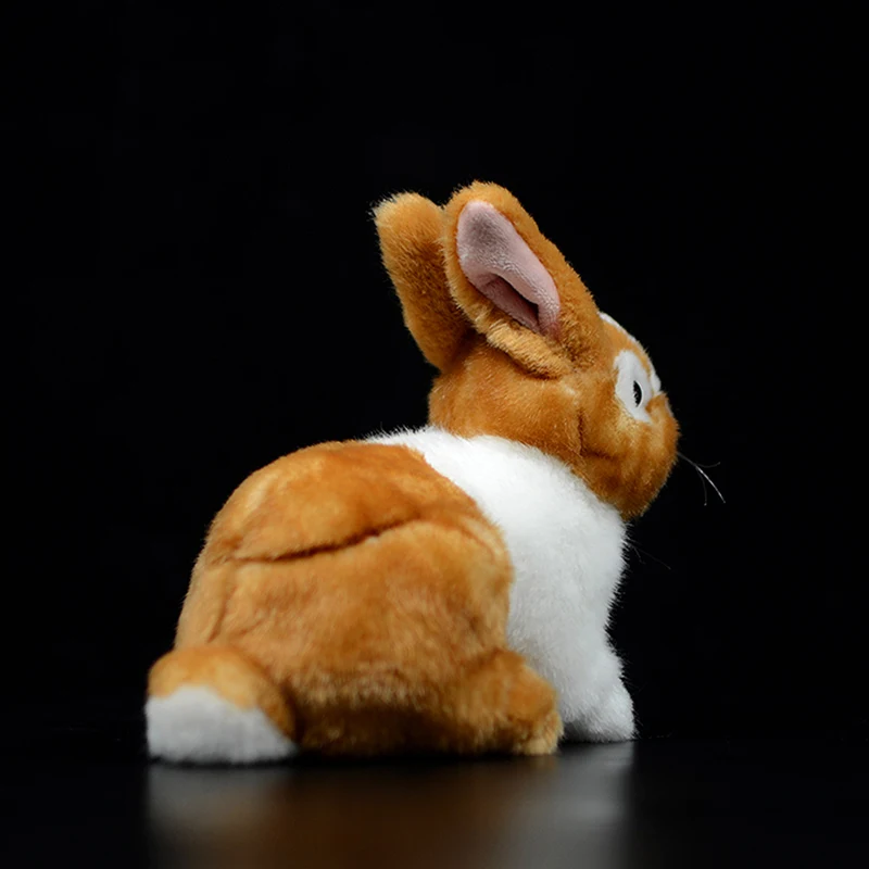Boneca de Pelúcia Fofa de Coelho Holandês Brinquedo Macio e Abraçável Presente Ideal para Crianças Apaixonadas por Animais Decoração e Diversão — foto 1