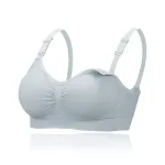 Maternity Unwired Front Buckle Seamless Nursing Bra offers comfort, support, and easy breastfeeding access for expecting — photo 2