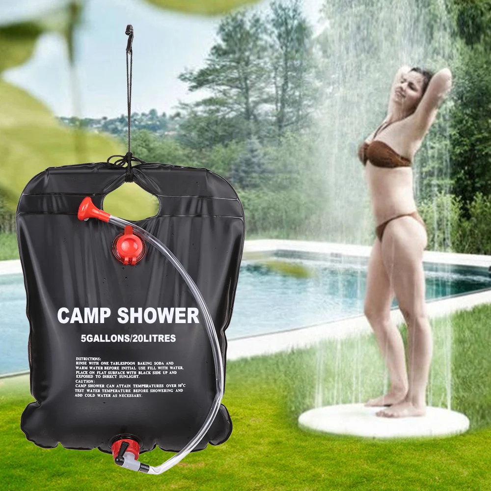 20L 40L Solar douchetas energie verwarmd waterzak draagbaar Solar verwarmde outdoor badtas camping waterzak wandelen wateropslag — foto 5