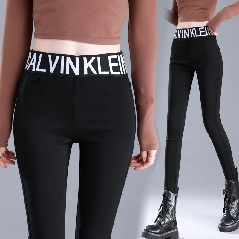 Leggings Pretas Cintura Alta Modeladora Calça Lápis Justa Feminina - Conforto e Elegância para um Look Slim. — foto 5