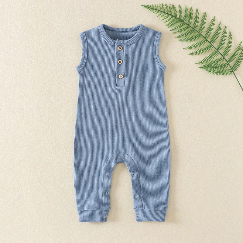 Macacão Bebê Sem Mangas Body Romper Verão Roupa Infantil Fresquinha e Confortável para Recém-Nascidos e Crianças Pequenas Ideal para climas quentes. — foto 7