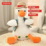 Bambola di peluche anatra parlante Ripete lettura Giocattolo interattivo per bambini Amico coccoloso Apprendimento divertente Regalo perfetto Stimola il linguaggio — foto 4