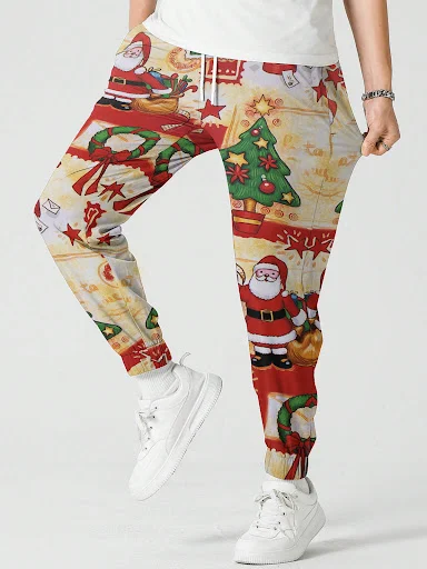 Title 6, Christmas HOHO Snowman Pattern Printed Sweatpan...