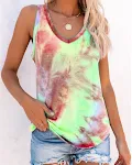 Gradient tie-dye sleeveless vest top. Stay cool and stylish this summer with this comfortable and fashionable top. Perfe — photo 5
