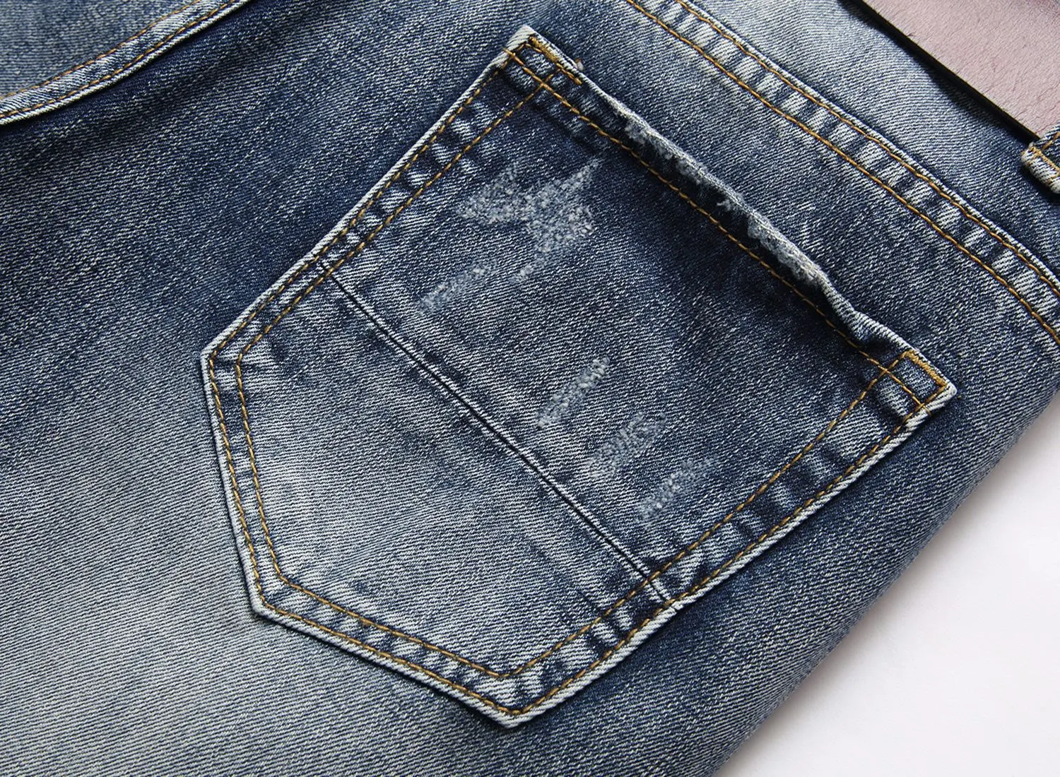 Ripped Retro Slim High Street Jeans voor heren, slim fit, trendy look, comfortabele jeans voor een stijlvolle en moderne uitstraling. — foto 13