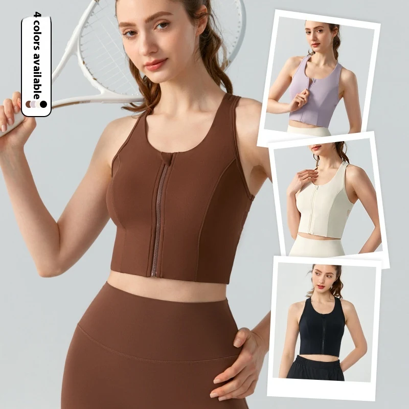 Women's shockproof sports high-strength sports underwear vest with chest pads. Provides excellent support during high-im — photo 12