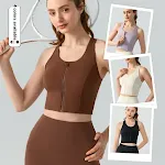 Women's shockproof sports high-strength sports underwear vest with chest pads. Provides excellent support during high-im — photo 12