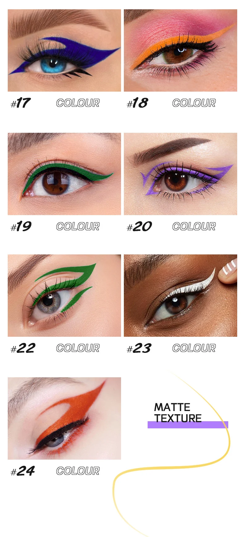 Waterproof Quick-drying Color Eyeliner Makeup Very Fine 24 Colors Achieve precise, long-lasting eye definition with vibr — photo 45