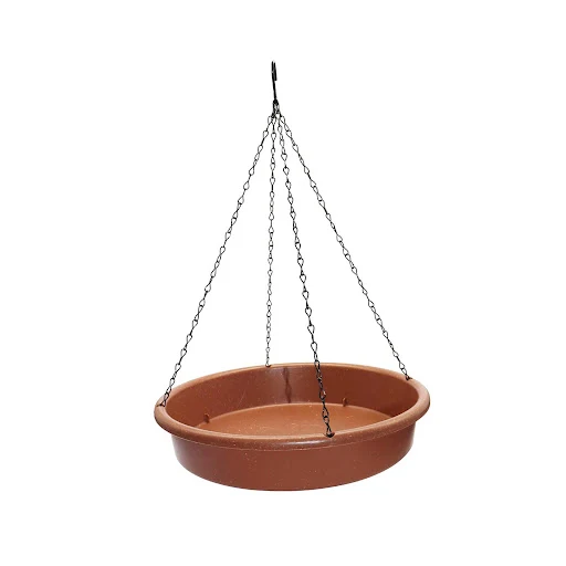 Bird Feeder Bird Water Bowl Bird Waterer with Metal Hooks Hanging Bird Bath for Patio Outdoor Yard Outside — photo 5