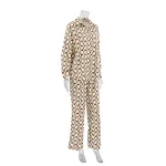 Women's fashionable printed long-sleeved trousers pajama two-piece set for comfortable sleepwear, stylish and cozy for l — photo 5