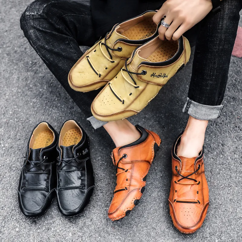 Title 2, Spring New Mens Large Size Casual Leather Shoe...