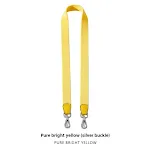 2.5x5cm Yellow Silver Buckle