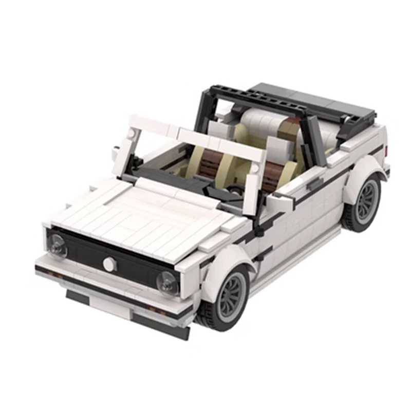 Bloques de construcción de partículas pequeñas, montaje de coche MOC, coche Convertible Golf MK1 — foto 4