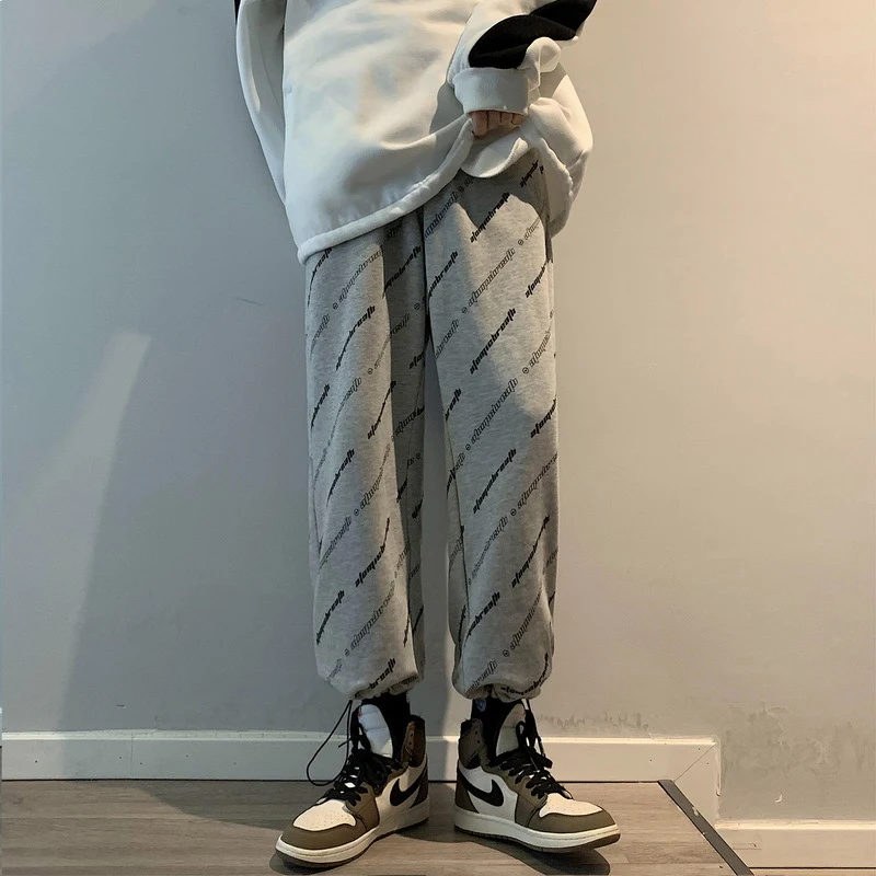 Pantalon de jogging décontracté avec imprimé lettres, pour un look casual et confortable au quotidien. Profitez d'un style décontracté et tendance. — photo 4