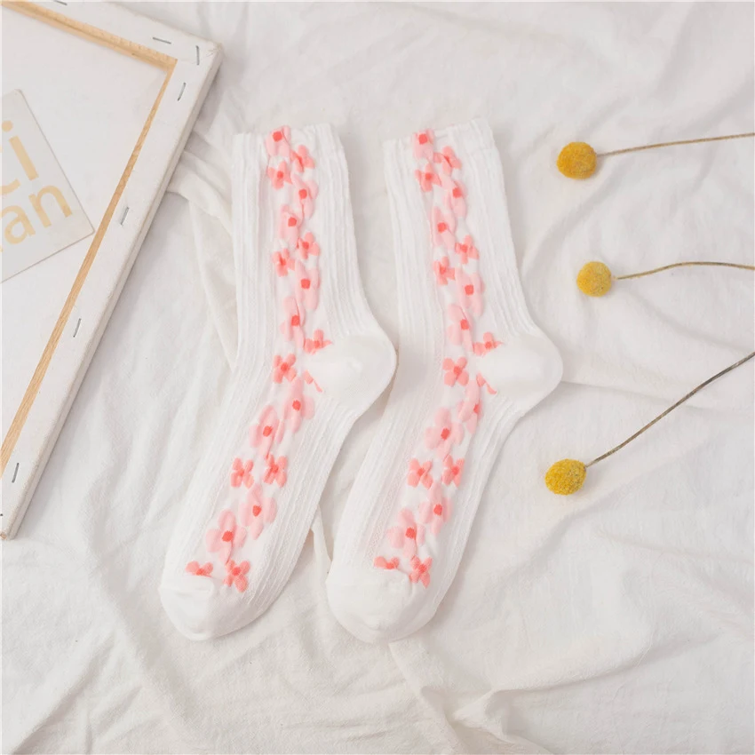 Title 4, Thin Lolita Twist Medium Socks – Feminine flair...