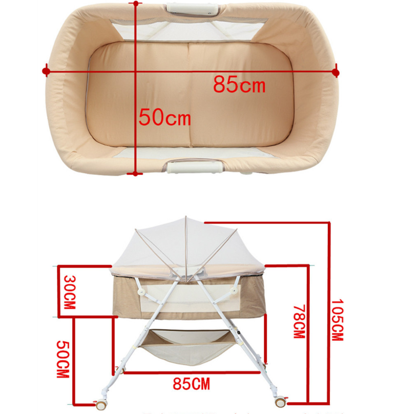 Title 1, Newborn Multifunctional Comfort Baby Crib Porta...