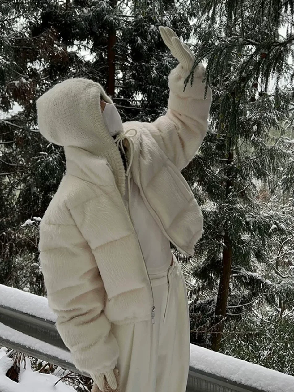 Title 4, Lamb Wool Short Down Jacket Warm Padded Jacket....