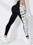 Tie-dye Seamless Yoga Pants Quick-drying, High Waist, Tight Fit, Belly Control, Hip Lift Fitness Pants for Workout and E — photo 22