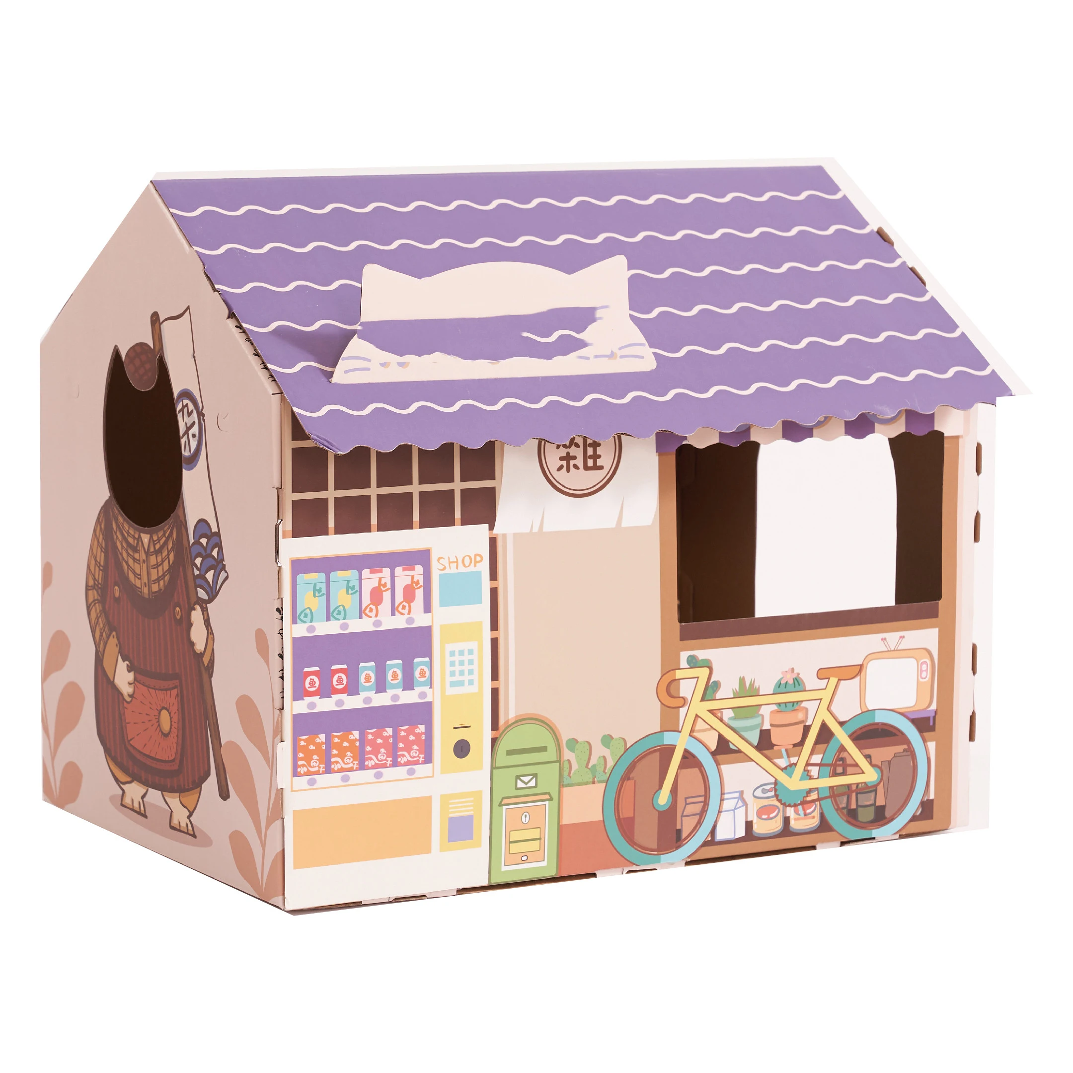 Grocery House Pet House Modeling features ice function, cat house, nest, and scratcher combined, providing comfort and e — photo 4