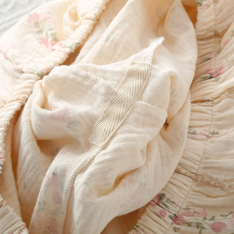 Floral Striped Long Sleeve Lapel Cardigan Homewear Suit for Spring and Autumn. Comfortable and stylish, perfect for rela — photo 11