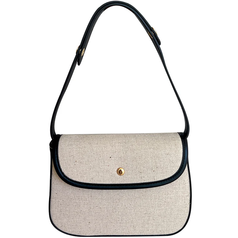 Elegante Canvas Crossbody Dames Tas Nieuwe Herfst Collectie Veelzijdig. Ideaal voor dagelijks gebruik en speciale gelegenheden. — foto 3