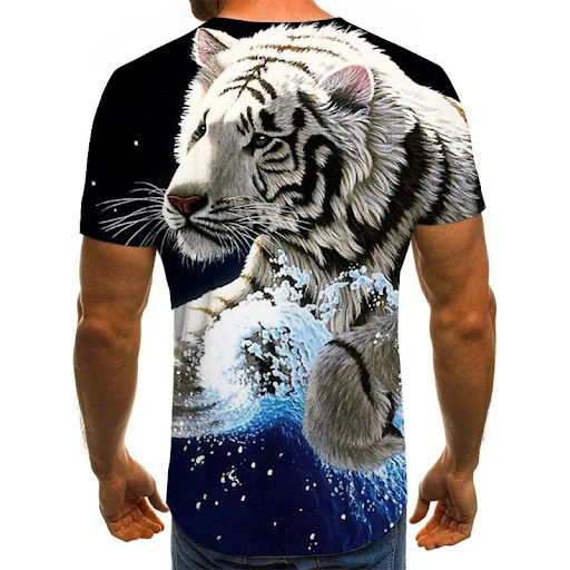 Title 4, Animal Lion 3D Digital Printing Temperament Men...