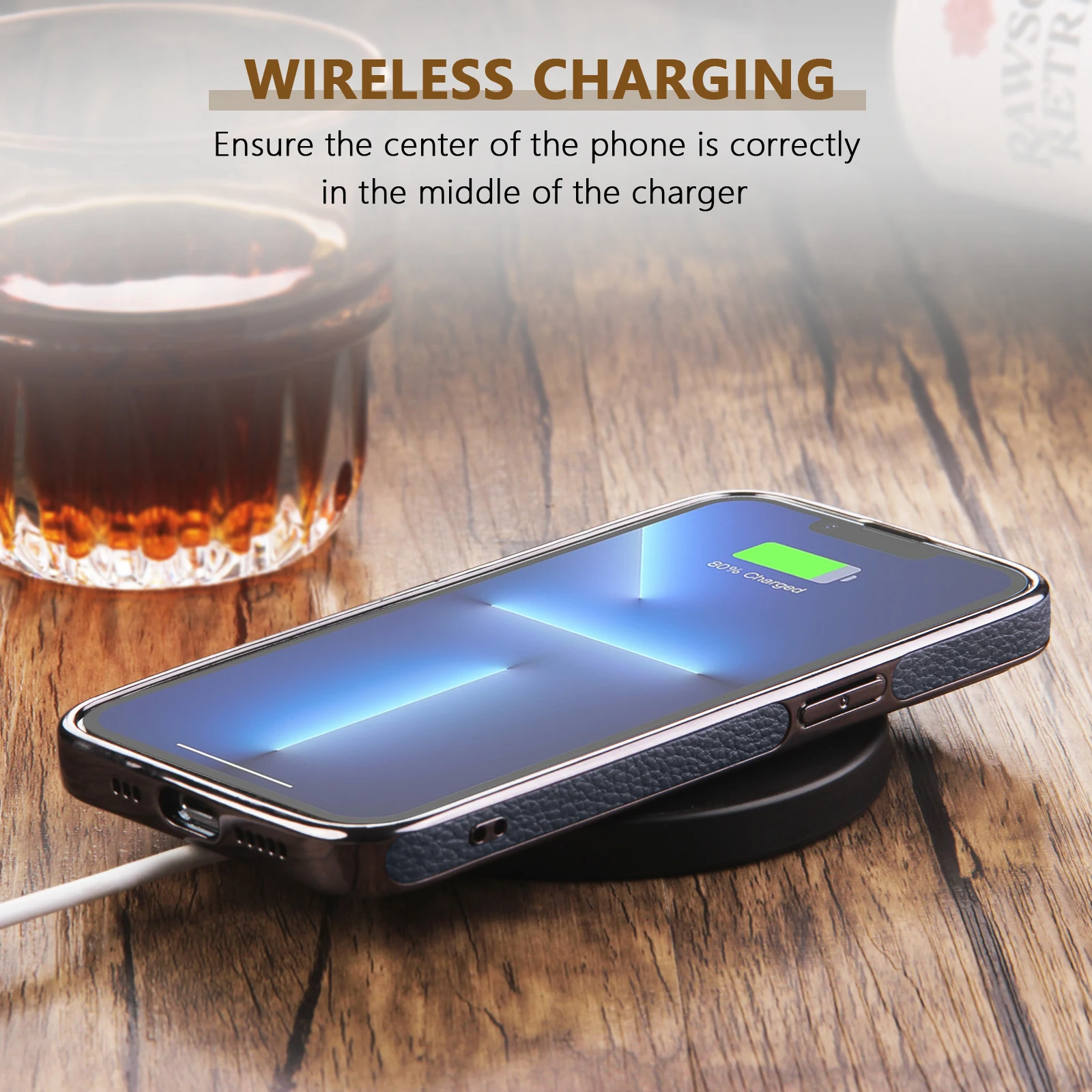 Title 13, Electroplated Car Line Leather Cell Phone Case....