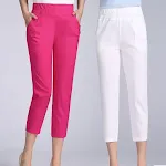 Women's Thin Cotton Cropped Summer Pants with Elastic Waist, perfect for warm weather, lightweight and comfortable, idea — photo 8