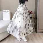 Mittellanger A-Linien-Gaze-Rock für einen luftigen, femininen Look. Ideal für warme Tage, vielseitig kombinierbar und bequem für den Alltag. — foto 4