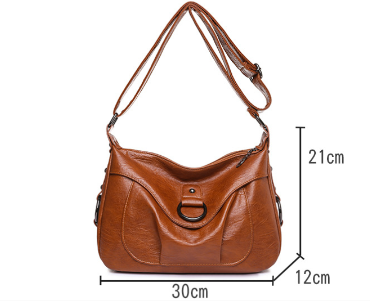 Title 1, Bolsa de ombro feminina retrô casual, grande ca...