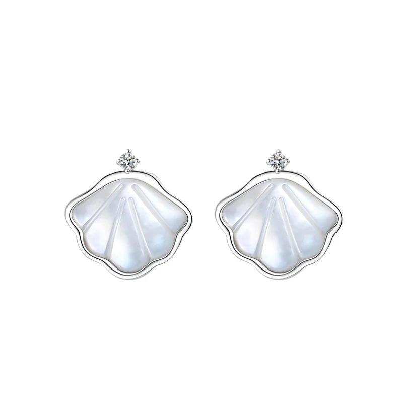 Title 1, Colar feminino de prata esterlina com uma conch...