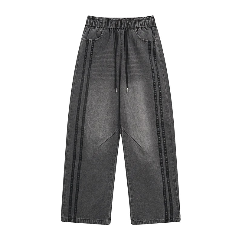 Men's Retro Drawstring Elastic Waist Wide Leg Pants, offering relaxed comfort and a stylish, everyday fit for any occasi — photo 17